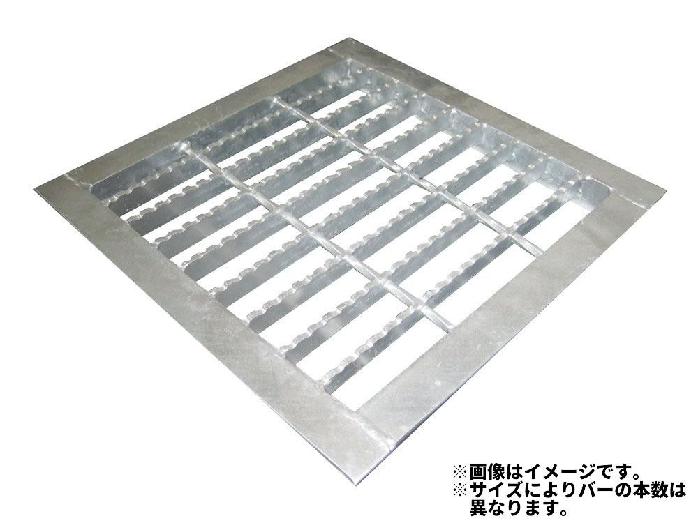 ノンスリップ型 つば付ためます用グレーチング (適用ます幅 360mm)適用荷重:歩道用 HGMX-36-19