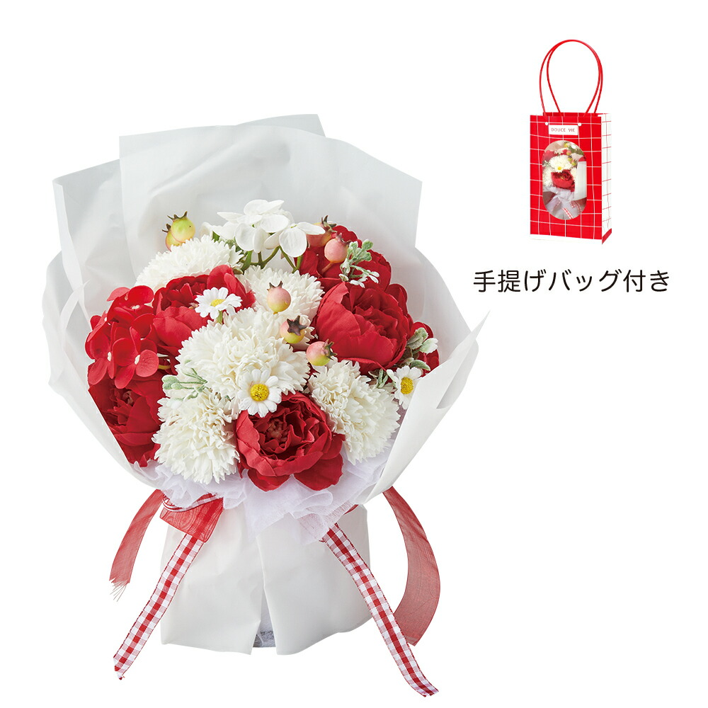 GRH【送料無料】 フレームバッグソープフラワーブーケL　2個セット　 【代引不可】 〈北海道・沖縄・離島・一部地域は別途送料がかかります〉 5489-a-wh