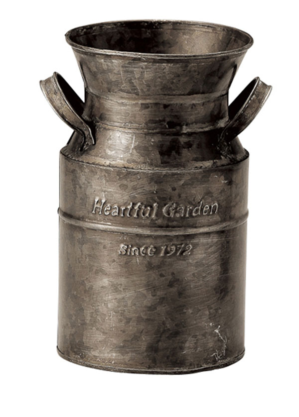 「アンティーク風 大型ブリキ製ミルク缶 2個セット レトロ インテリアにも◎」 ミルクポット L ミルク缶 ミルクポット おしゃれ アンティーク