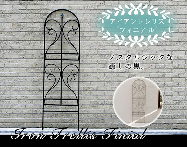 楽天市場 アイアントレリス フィニアル 送料無料 フェンス ゲート 扉 アイアン ガーデンフェンス ガーデニング 枠 柵 仕切り 目隠し 境目 クラシカル アンティーク トレリス ベランダ つる 薔薇 バラ 朝顔 園芸 ラティス 代引き不可 Smile Garden Ex
