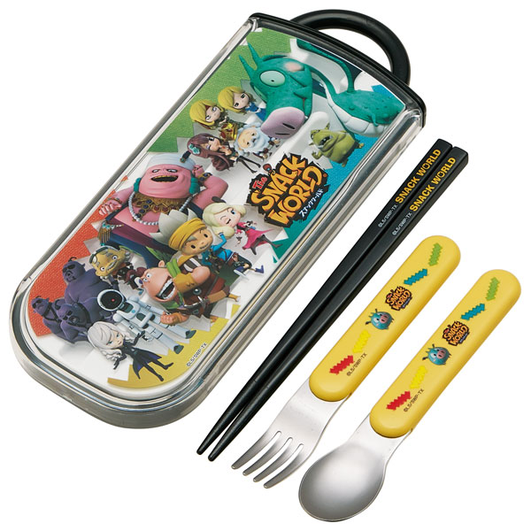 スナックワールド 箸 / 食洗機対応スライド式トリオセット スナックワールド /【ネコポス送料無料】画像