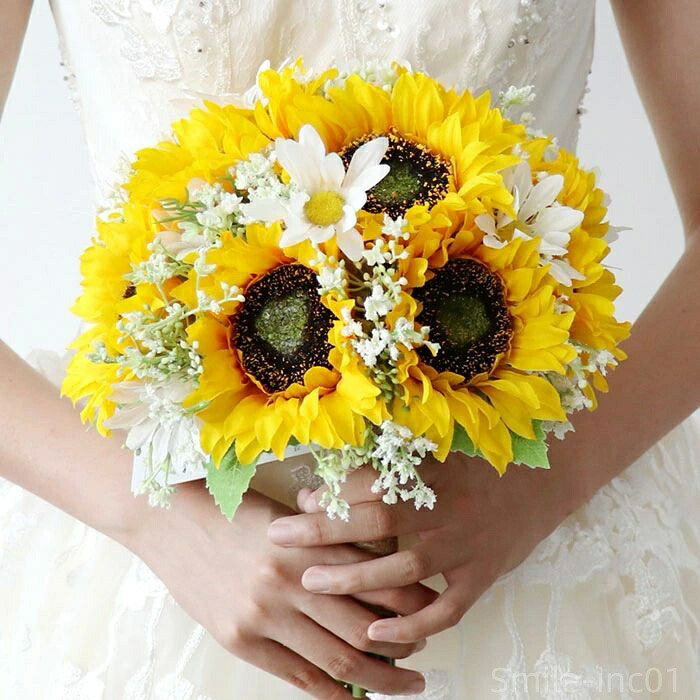 【送料無料】購入でブートニア半額になります 手持ち花 お揃い 結婚式 ブーケ 造花 ウェディング用 アレンジメント 花嫁 披露宴