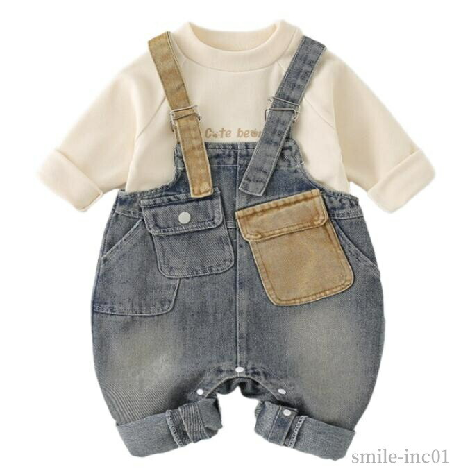 【送料無料】ズボン デニムパンツ キッズ ベビー服 サロペット デニムオーバーオール キッズ オーバーオール ベビー服 ロンパース