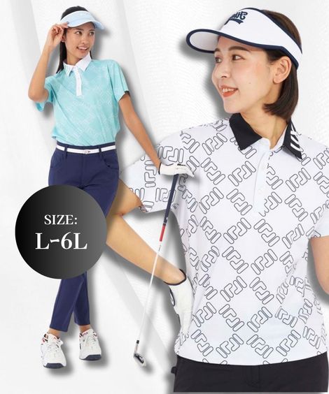 ＼クーポン有／スポーツウェア・フィットネスウェア FILA GOLF フリージング鹿の子　ポロシャツ(フィラ ゴルフ)(吸汗速乾・UVカット・接触冷感・防透)ゴルフウェア 大きいサイズ フィラ 春夏秋 30代 40代 50代画像