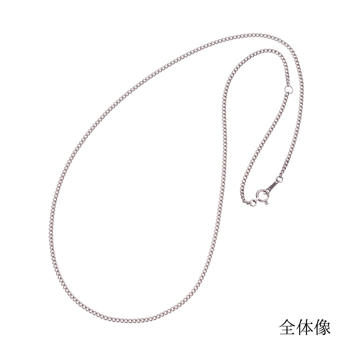 18金 k18 ホワイトゴールド 幅1,65mm 1,8g 喜平 チェーン ネックレス 45cm レディースジュエリー・アクセサリー 