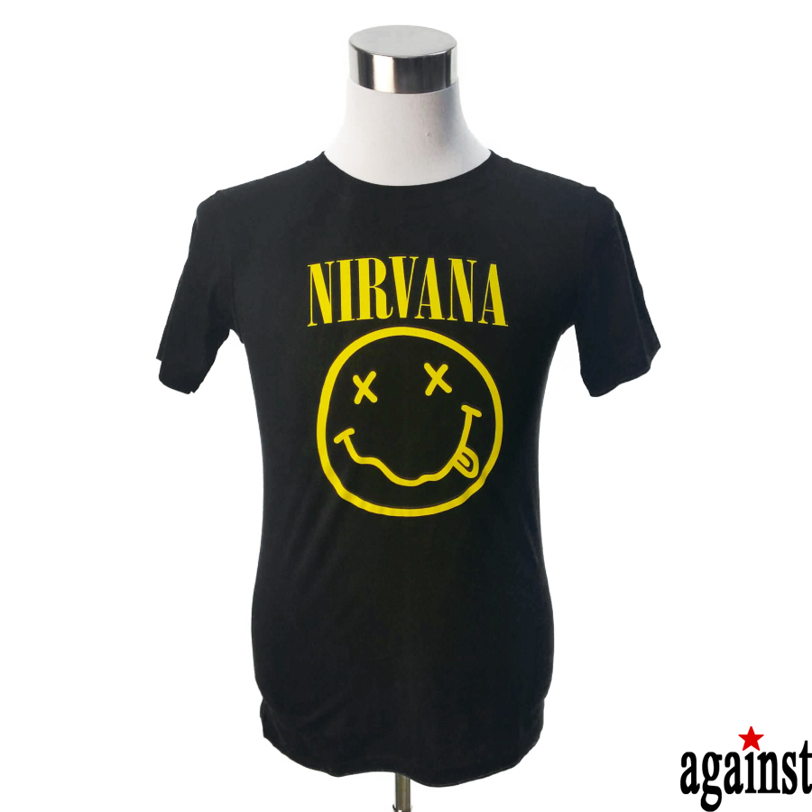 楽天市場 バンドtシャツ Againstnirvana ニルヴァーナ 音楽 プリントtシャツ グッズ ロック グランジ 90年代 洋楽 Tシャツ メンズ レディース サイズｍ ｌ スマイルワゴン楽天市場店