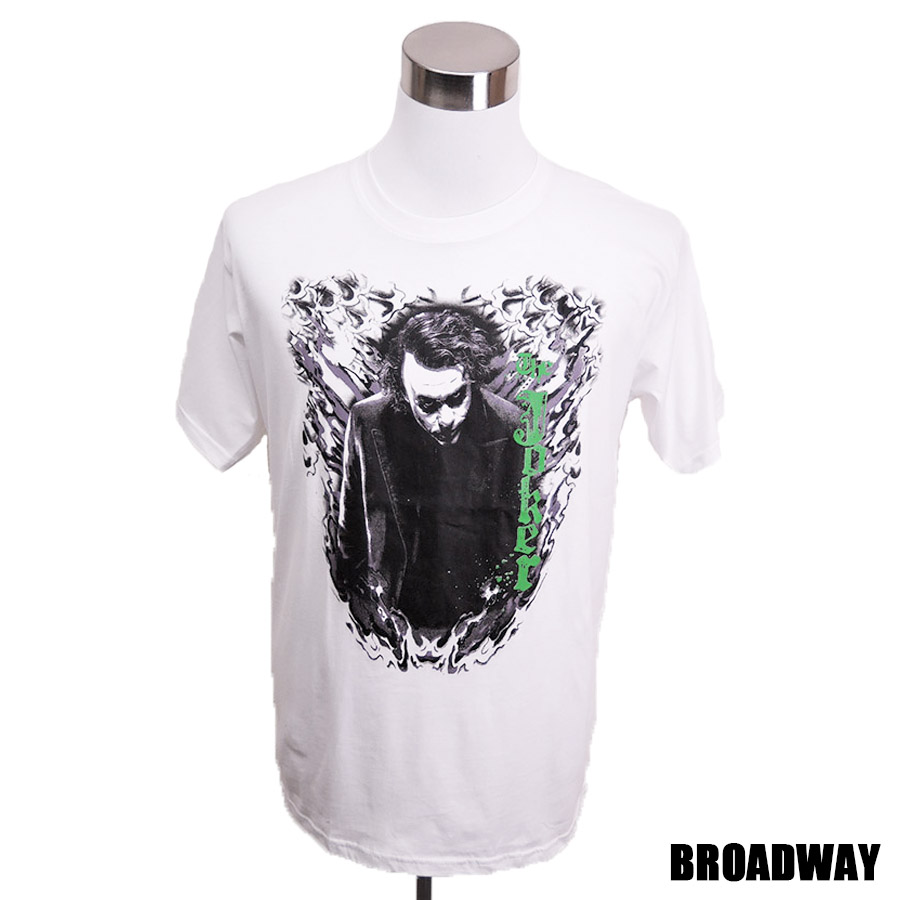 楽天市場 デザインtシャツ Broadway Joker ジョーカー 洋画 ダークナイト ヒース レジャー アメコミ Dcコミック バットマン Tシャツ メンズ レディース サイズｍ ｌ スマイルワゴン楽天市場店