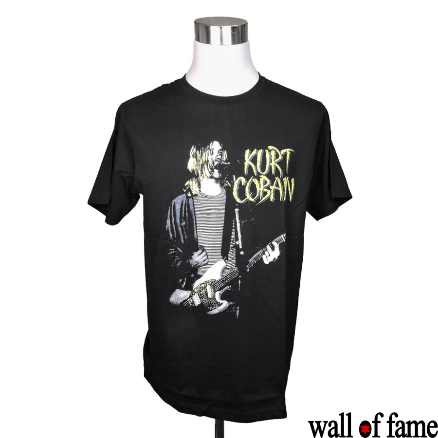 楽天市場 バンドtシャツ Wall Of Fame Kurt Cobain カート コバーン 音楽 プリントtシャツ グッズ Nirvana ニルヴァーナ グランジ 90年代 ロック フェス ファッション 洋楽 Tシャツ メンズ レディース サイズｍ ｌ スマイルワゴン楽天市場店