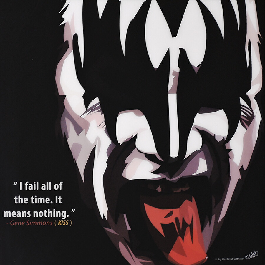 楽天市場 Gene Simmons ジーン シモンズ Keetatat Sitthiket インテリア雑貨 おしゃれ ポップアートフレーム ポップアートパネル 絵 イラスト グラフィック 壁掛け Kiss キッス ロック ハードロック 音楽 バンド スマイルワゴン楽天市場店