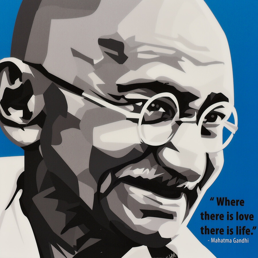 楽天市場 Mahatma Gandhi マハトマ ガンディー Keetatat Sitthiket インテリア雑貨 おしゃれ ポップアートフレーム ポップアートパネル 絵 イラスト グラフィック 壁掛け 偉人 政治 インド 独立の父 スマイルワゴン楽天市場店
