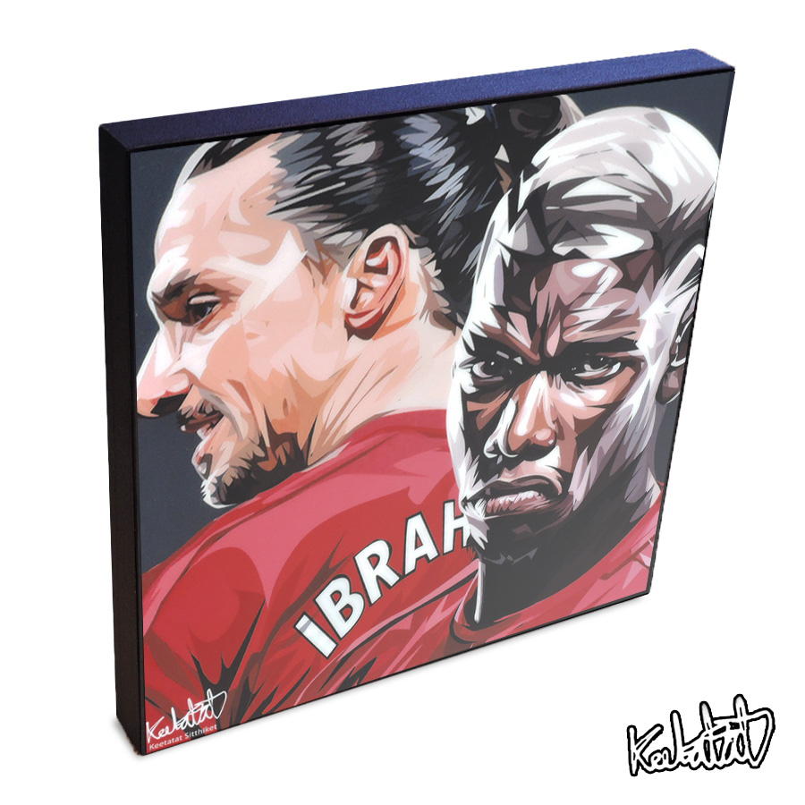 楽天市場 4 19 00 5 2 10 59 ポイント10倍 Paul Pogba Zlatan Ibrahimovic ポグバ イブラヒモビッチ Keetatat Sitthiket インテリア雑貨 ポップアートフレーム ポップアートパネル 壁掛け サッカー選手 ミッドフィールダー マンチェスター ユナイテッド