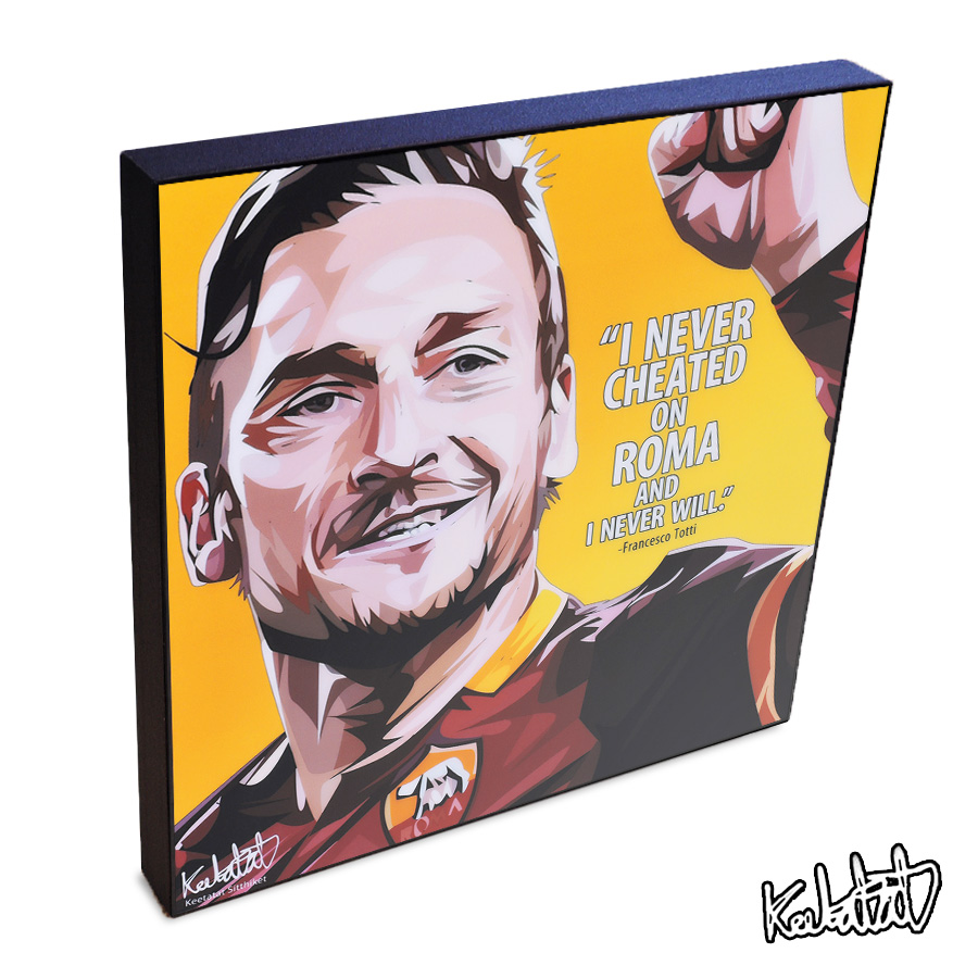 楽天市場 Francesco Totti2 フランチェスコ トッティ2 Keetatat Sitthiket インテリア雑貨 おしゃれ ポップアートフレーム ポップアートパネル 絵 イラスト グラフィック 壁掛け サッカー選手 フォワード セリエａ Asローマ イタリア代表 スマイルワゴン楽天市場店