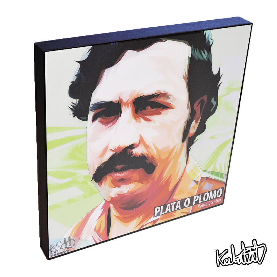 楽天市場 Pablo Escobar パブロ エスコバル Keetatat Sitthiket インテリア雑貨 おしゃれ ポップアートフレーム ポップアートパネル 絵 イラスト グラフィック 壁掛け サッカー 著名人 スマイルワゴン楽天市場店