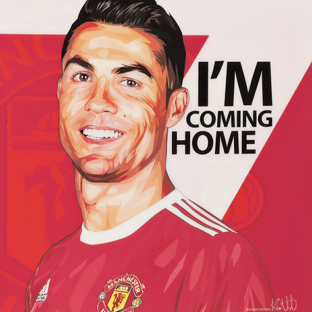 ロナウド直筆サイン入りパノラミックアート