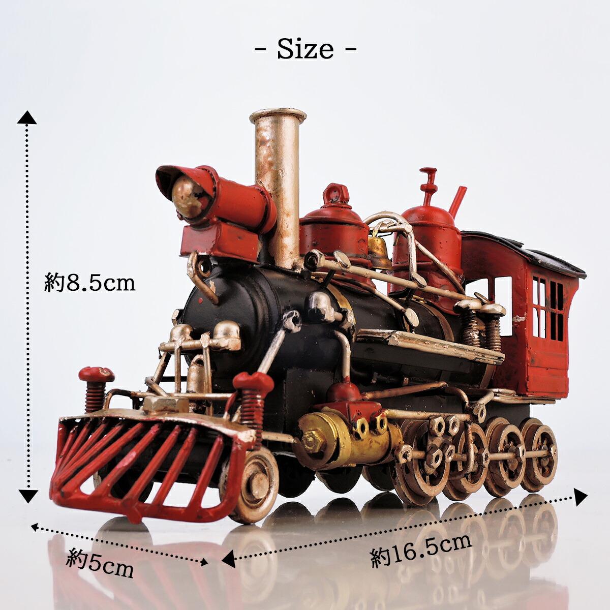 ブリキのおもちゃ 機関車 赤 黒 鉄道 蒸気機関車 アンティーク ヴィンテージ ビンテージ 模型 ミニチュア レトロ インテリア ディスプレイ ハンドメイド オブジェ 雑貨 Marcsdesign Com
