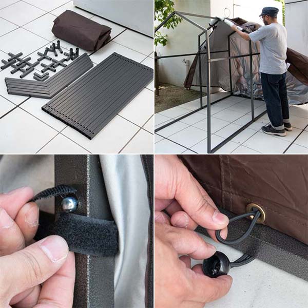 1年保証 自転車置き場 2台 3台 幅150 195cm ワイド サイクルパーキング 遮熱 耐水 自転車収納 屋外 保管 雨よけ 雨除け ほこり 収納庫 駐輪場 自転車 置場 自転車用 ロードバイク バイク 屋根 物置 収納 庭 家庭用 ガレージ おしゃれ Fieldoor 送料無料 あす楽