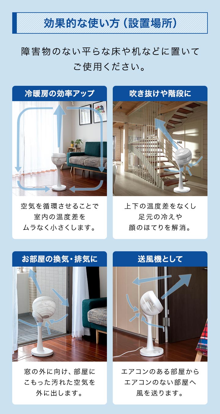 1年保証 扇風機 省電力 リビング扇風機 3d首振り 3枚羽 サーキュレーター 首振り機能 360 回転 足踏みスイッチ 18cm羽 上下左右