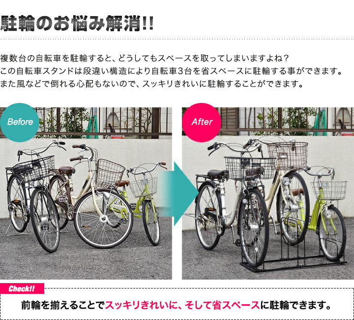 タイヤが細すぎる 自転車 駐輪場