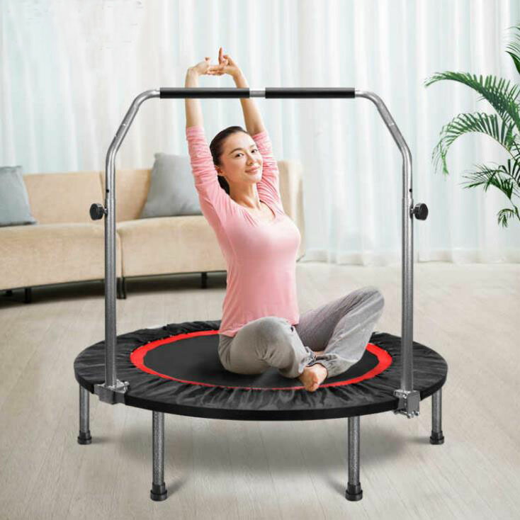 トランポリン 大人 家庭用 ジム用 室内 折りたたみ 耐荷重125kg 直径100cm 121cmエクササイズ用 トレーニング 安全 静音 収納便利 室内 プレゼント 大人 有酸素 ダイエット|smilecoco店