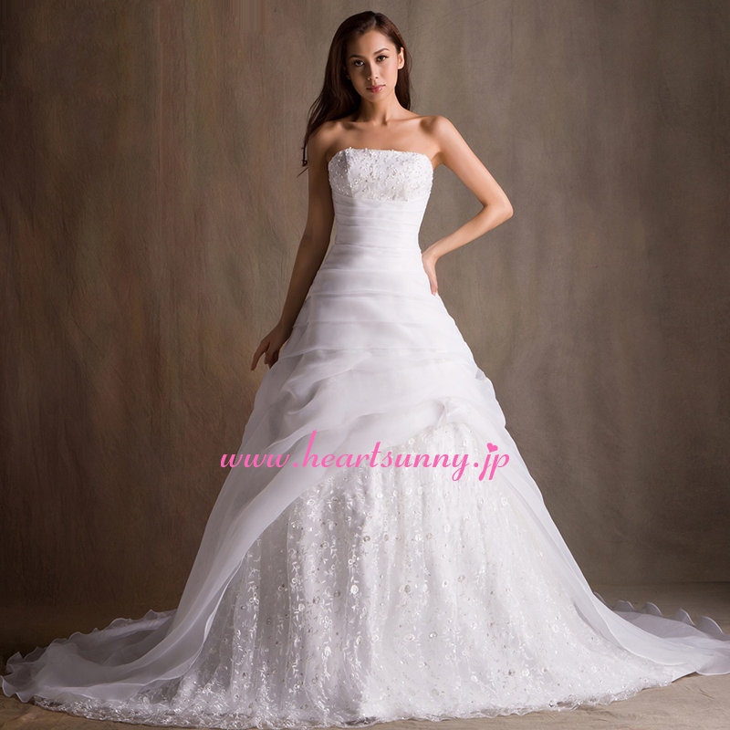 ウェディングドレス Aライン 2way 楽天市場】ウェディングドレス Aライン☆A055☆2Wayタイプ 取り外し