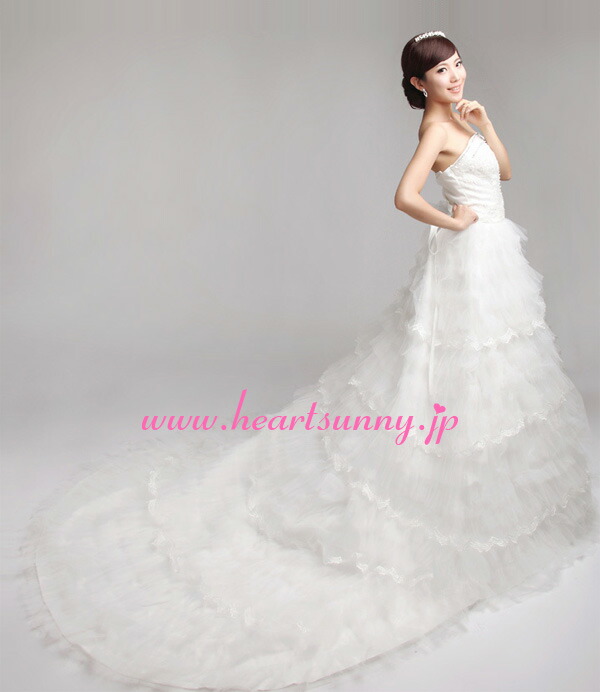 楽天市場】ウェディングドレス Aライン☆A052☆光沢サテン ボート