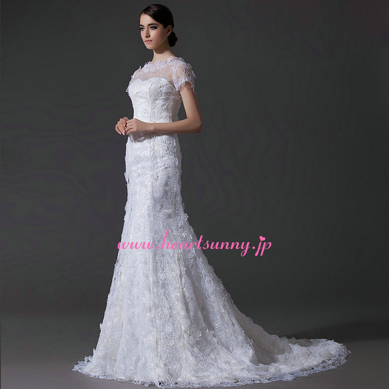 【匿名発送】an＊チュールホルターネックマーメイドミディアムドレス 楽天市場】ウェディングドレス マーメイド☆D049☆透明レース