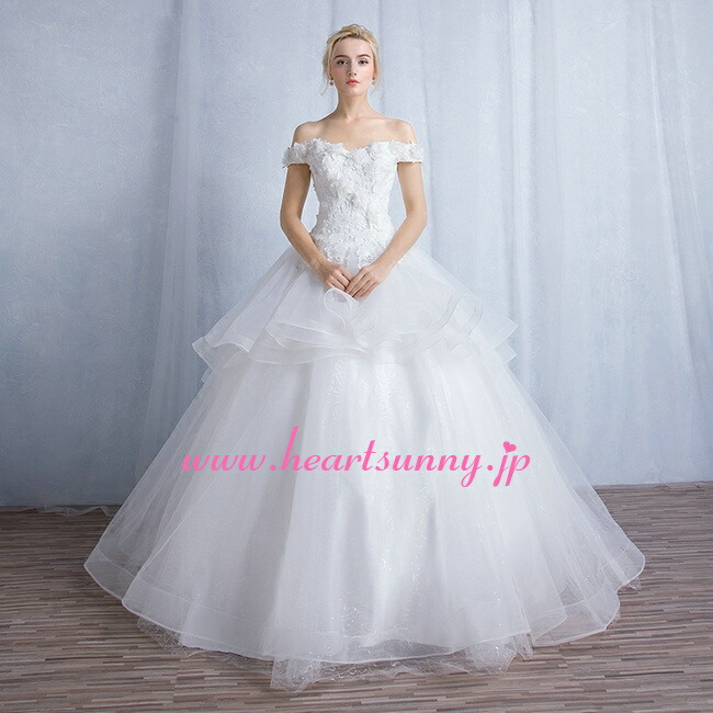 DRESSPRODUCTION リボンショルダーVネックチュールドレス W271 リボンショルダー Vネック ブラウン チュールドレス（W271）