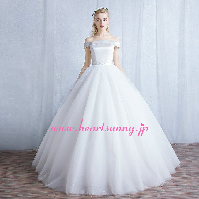 楽天市場】ウェディングドレス プリンセス☆B154☆ラインストーン