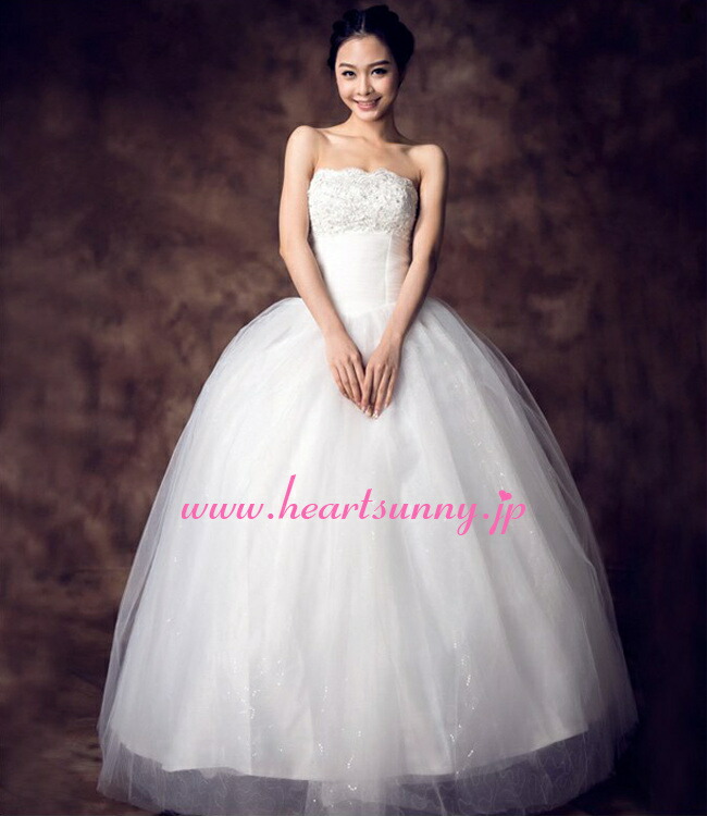 ウェディングドレス 5号 楽天市場】ウェディングドレス プリンセス☆B135☆花柄Vネック