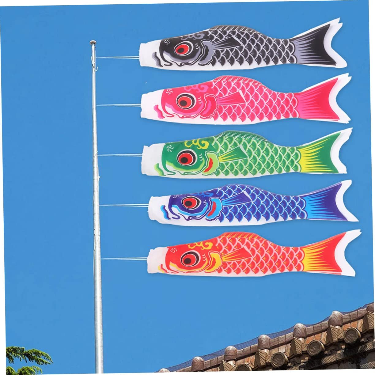楽天市場】鯉のぼり セット 2M 用 ベランダ 吹き流し + 鯉のぼり 3匹