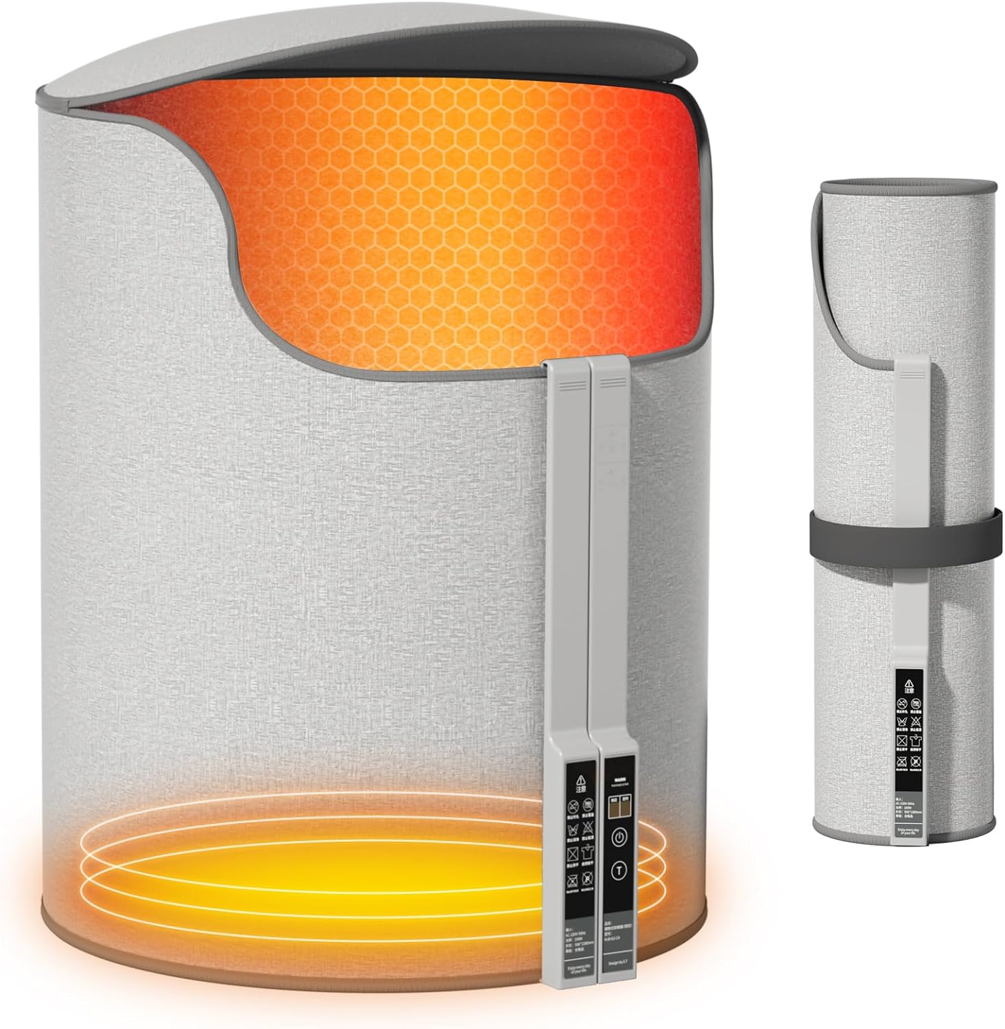 楽天市場】パネルヒーター 筒型 デスクヒーター 5段階温度調節 4段階