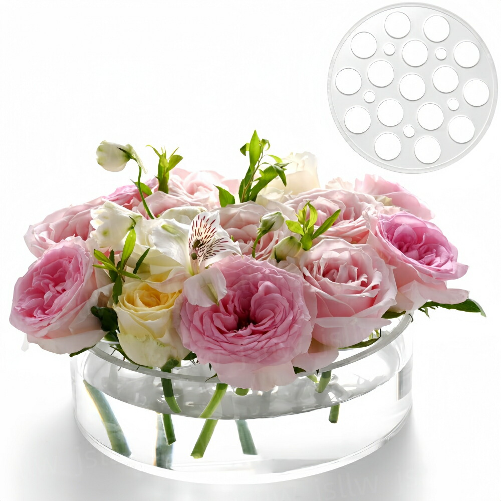 アレンジメント用花器 フラワーベース 北欧 丸型 フラワースタンド 花瓶 花器 水耕栽培ポット おしゃれ 一輪挿し 透明 アクリル 造花 生花 枝物 大型 大きめ ウェディング 結婚式装飾 玄関店舗ホテル シンプル 洗いやすい インテリア