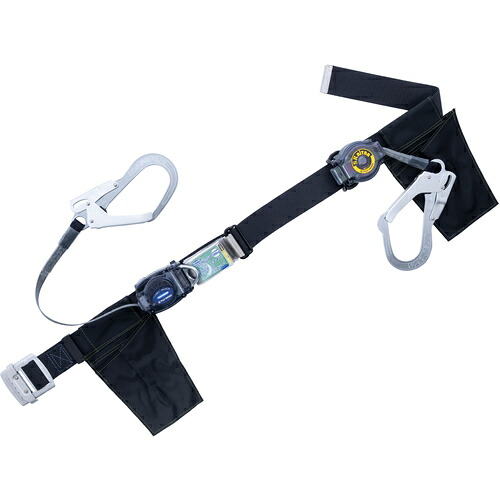 【送料無料】新規格 藤井電工 TB-RL-2-593-SRBT-BLK-M 2丁掛け ツヨロン リトラ安全帯 黒 Mサイズ 【542160】