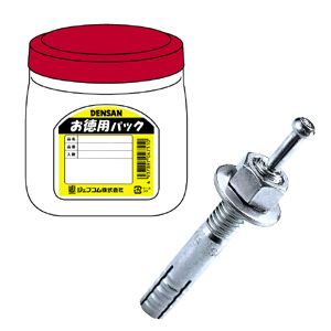 【送料無料】ジェフコム デンサン TP-TC-3060S お徳用パック タイトアンカー 32本/ボトルケース （ステンレス） TPTC3060S｜スマイル本舗　店