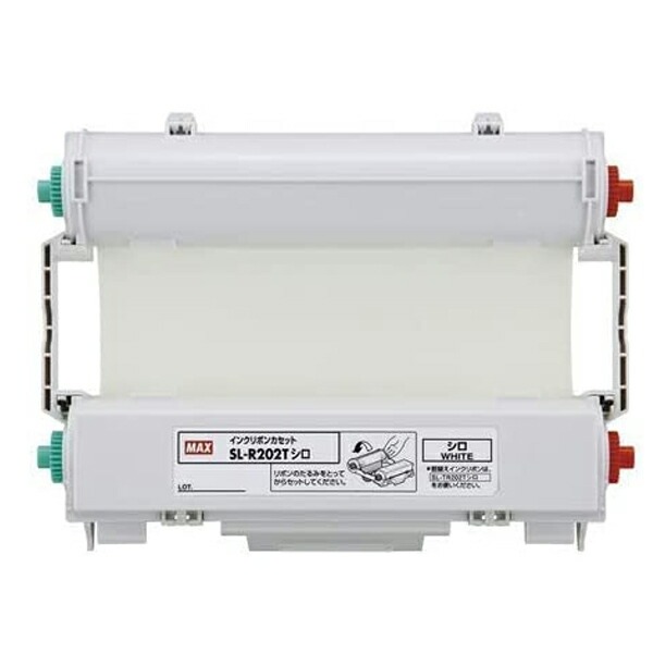 【送料無料】MAX マックス SL-R202T シロ CPM-200専用詰め替え式インクリボン カセット付き 白 IL90152
