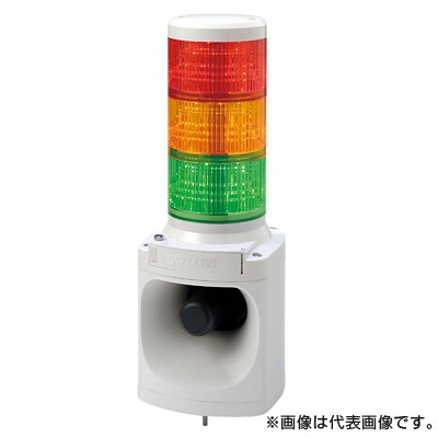 【送料無料】パトライト LKEH-302FE-RYG 赤黄緑 DC24V 3段式 LED積層信号灯付き電子音報知器 100Φ