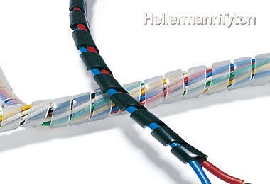 【在庫あり/送料無料】ヘラマンタイトン TS-25-W スパイラルチューブ 黒 耐候 20m巻 ケーブル保護 配線固定 @