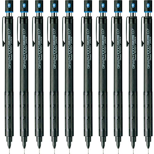 ぺんてる シャープペン グラフ1000 フォープロ 0.7mm 10本 PG1007 送料無料