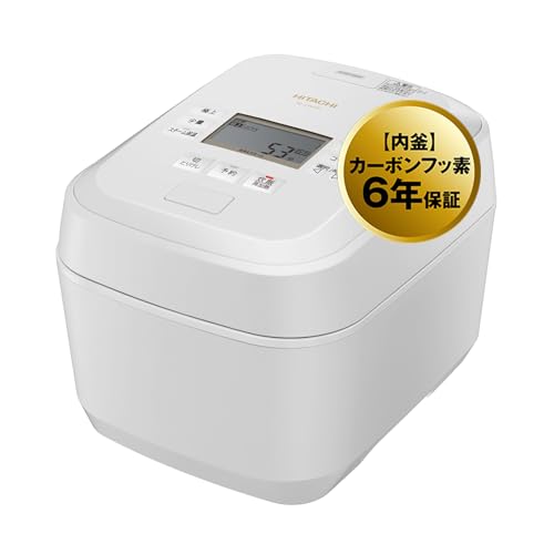 日立 炊飯器 5.5合 圧力&スチームIH 蒸気カット RZ-V100GM W フロストホワイト 八代目儀兵衛 監修 日本製 大火力 沸 送料無料