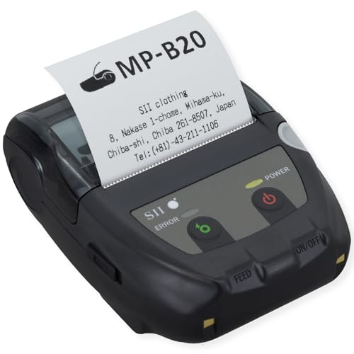 セイコーインスツル モノクロ モバイル型感熱式プリンター MP-B20 USB Bluetooth接続 MFi認定 ブラック 送料無料|SmileMix