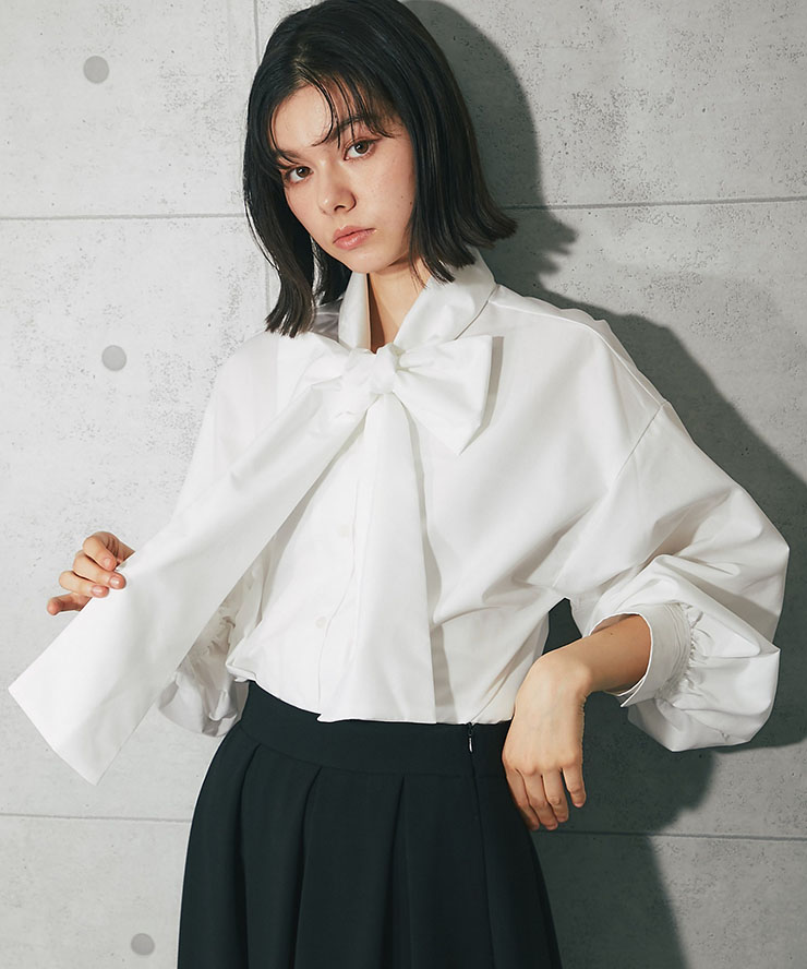 楽天市場】ボウタイ ブラウス レディース オフィス フォーマル