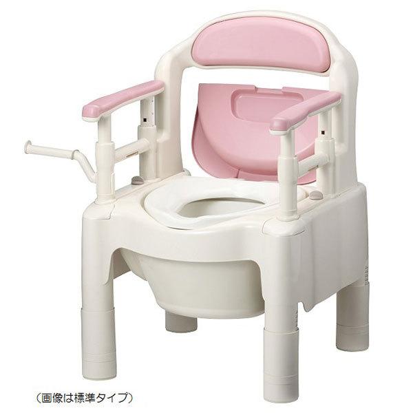 直送品A アロン化成 安寿 ちびくまくん ポータブルトイレFX-CP 暖房便座タイプ さくら 介護トイレ 533-333 同梱不可 代引不可 送料無料