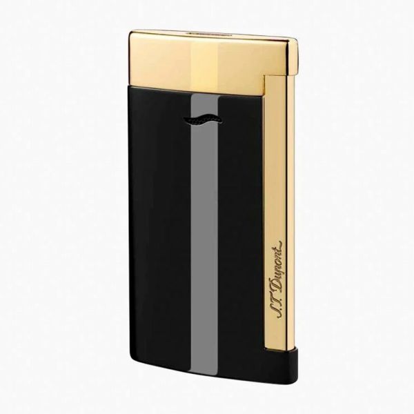 取寄品 正規品 STデュポン 027708 SLIM 7 スリム7 ブラック＆ゴールデン 送料無料