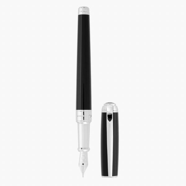 取寄品 決まり品 STデュポン 410100M LINE D MEDIUM 伝達ルートD 筆 並み並み 黒いこと漆＆パラディウム 貨物輸送無料 万年筆-筆記具-文房具・事務用品