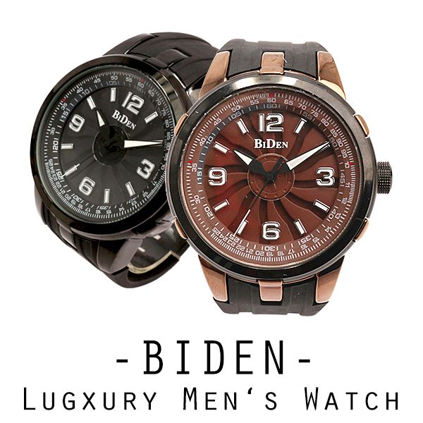楽天市場 Biden バイデン 日本製citizenムーブメント 日常生活防水 ぐるぐる時計 重量あるデザイン ブラック系 Bd012 メンズ腕時計 送料無料 腕時計アパレル雑貨小物のsp