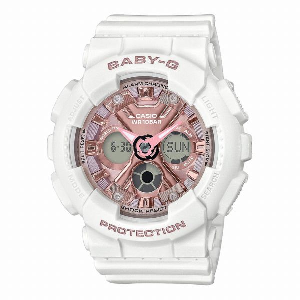 取寄品 正規品 CASIO腕時計 カシオ BABY-G ベイビージー アナデジ表示 アナログ\u0026デジタル 丸形 クオーツ BA-130-7A1JF レディース腕時計 送料無料