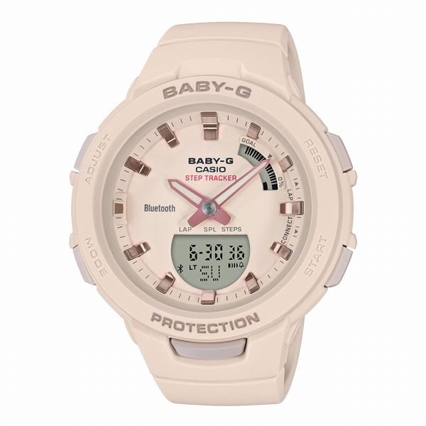 取寄品 正規品 CASIO腕時計 カシオ BABY-G ベイビージー アナデジ表示 アナログ\u0026デジタル 丸形 クオーツ BSA-B100-4A1JF レディース腕時計 送料無料