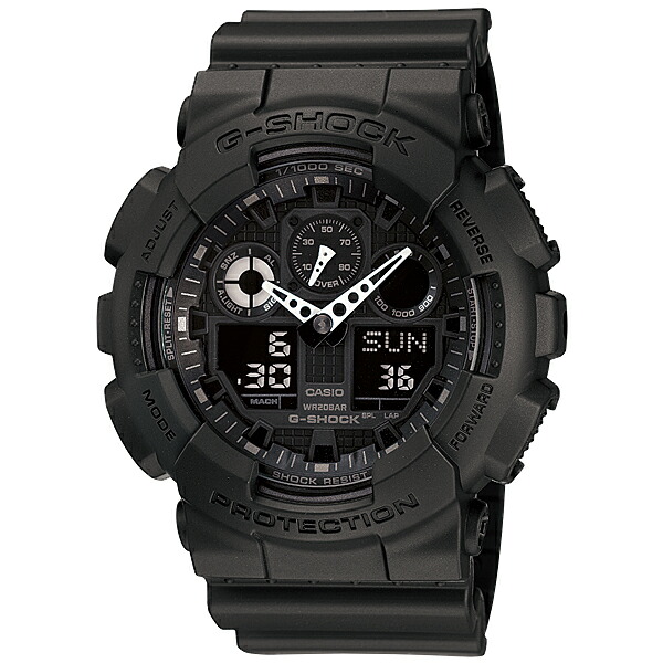 取寄品 置き目品 CASIOウオッチ カシオ G-SHOCK ジーショック アナデジ アナログ\u0026デジタル GA-100-1A1JF 一般受け模範例 メンズウオッチ 貨物輸送無料