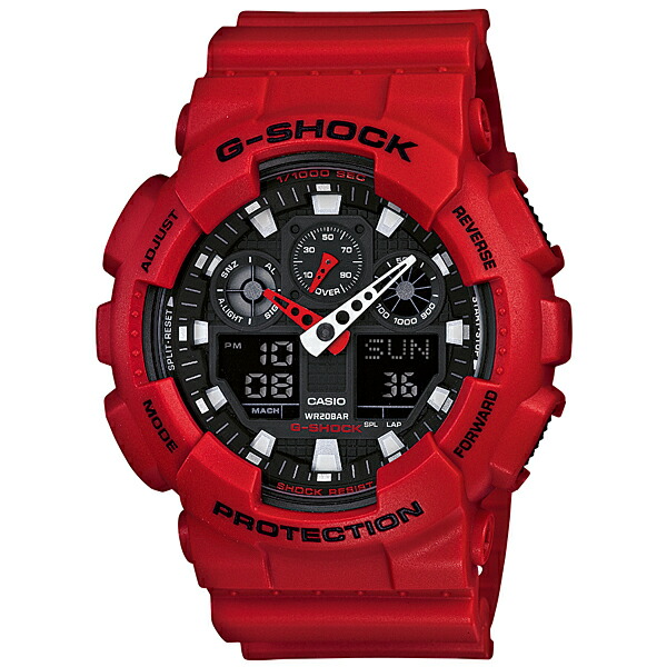 取寄品 置き目品 CASIOウオッチ カシオ G-SHOCK ジーショック アナデジ アナログ\u0026デジタル GA-100B-4AJF 一般受け模範例 メンズウオッチ 貨物輸送無料