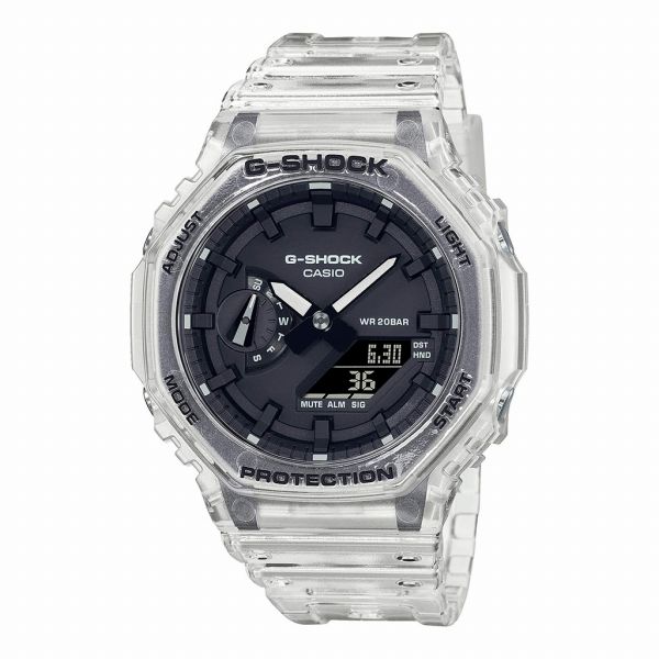 取寄品 置き目品 CASIOウオッチ カシオ G-SHOCK ジーショック アナデジ見せびらかす 丸形 石英 20空圧雨合羽 GA-2100SKE-7AJF 一般受け模範例 メンズウオッチ 貨物輸送無料